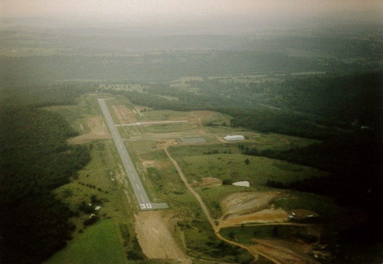 Aerial view of the airport